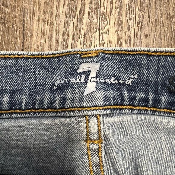 7 FOR ALL MANKIND Jeans Womens 31 Blue Slimmy Cashmere Blend Japanese Fabric - Picture 8 of 10